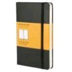 MOLESKINE TACCUINO FORMATO POCKET140X90 mm 192 FOGLI A QUADRETTI 5M COPERTINA RIGIDA CON ELASTICO NERO