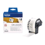 BROTHER DK-22225 ROTOLO ETIHETTE ADESIVE NERO BIANCO 38mm L 30.48 MT