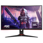 AOC C24G2AE/BK 23.6" GAMING LED FULL HD 1 MS 165Hz CURVO 1VGA 2xHDMI 1xDISPLAYPORT ALTOPARLANTI INCORPORATI  NERO ROSSO