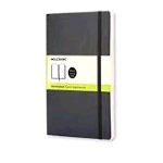 MOLESKINE TACCUINO CLASSIC PAGINE BIANCHE COPERTINA MORBIDA CON ELASTICO NERO