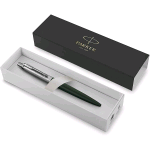 PARKER JOTTER XL GREENWICH MATTE GREEN PENNA  ASFERA A SCATTO PUNTA MEDIA FINITURA CROMATA INCHIOSTRO BLU CONF REGALO