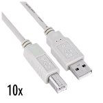 NILOX CAVO USB 2.0 MASCHIO TIPO A/ MASCHIO TIPO B 1.8 MT CONF 10 Pz.