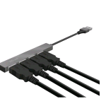 TRUST HALYX ALUMINIUM MINI HUB 4 PORTE USB 2.0