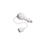 RETRAK APPLE 30 PIN CARICABATTERIE AUTO 90 CM BIANCO