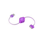 RETRAK APPLE 30 PIN CAVO RETRATTILE 1 X USB TIPO A / 1 X APPLE 30 PIN 1 MT LILLA
