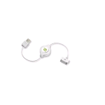 RETRAK APPLE 30 PIN CAVO RETRATTILE 1 X USB TIPO A / 1 X APPLE 30 PIN 1 MT BIANCO