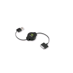 RETRAK APPLE 30 PIN CAVO RETRATTILE 1 X USB TIPO A / 1 X APPLE 30 PIN 1 MT NERO