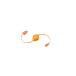 RETRAK CAVO USB RETRATTILE 1 x M USB TIPO A 1 X M MICRO USB 1 M ARANCIONE ORDINE MINIMO 15 PZ