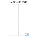 MARKIN CONF 200 ETICHETTE ADESIVE IN POLIESTERE 105X148 mm BIANCO OPACO 