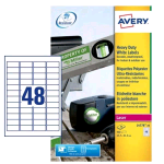 AVERY CONF 960 ETICHETTE ADESIVE IN POLIESTERE 45,7X21,2 mm BIANCO 