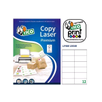 TICO COPY LASER PREMIUM CONF 1200 ETICHETTE ADESIVE 105X48 BIANCO OPACO 