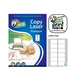 TICO COPY LASER PREMIUM CONF 1200 ETICHETTE ADESIVE CON ANGOLI ARROTONDATI 76,2X46,4 mm BIANCO OPACO 