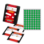 MARKIN 630 ETICHETTE ADESIVE ROTONDE DIAMETRO 14 mm  VERDE CONF 25 Pz. 