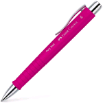 FABER CASTELL POLYBALL XB PENNA A SFERA FUSTO ROSA INCHIOSTRO BLU CONF 5 Pz. 