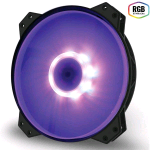 COOLER MASTER MASTERFAN MF200R VENTOLA RGB 200 MM CUSCINETTO AD ALTA SCORREVOLEZZA DESIGN IBRIDO NERO