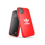 ADIDAS SNAP APPLE iPHONE 12 MINI CUSTODIA IN TPU CON LOGO A TRIFOGLIO ROSSO BIANCO