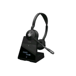 JABRA ENGAGE 75 STEREO CUFFIE CON MICROFONO ON-EAR WIRELESS DECT/BLUETOOTH NFC CON BASE DI RICARICA CERTIFICATE PER SKYPE FOR BUSINESS NERO
