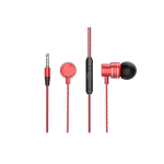 LENOVO HF118 AURICOLARI STEREO IN-EAR METALLICI CON FILO E MICROFONO 1 X JACK 3.5 MM ROSSO