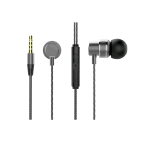 LENOVO HF118 AURICOLARI STEREO IN-EAR METALLICI CON FILO E MICROFONO 1 X JACK 3.5 MM NERO