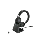 JABRA EVOLVE2 65 CUFFIE CON MICROOFONO BLUETOOTH UC CON BASE DI RICARICA NERO