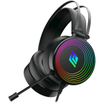 NOUA CRUX CUFFIA GAMING CON MICROFONO BAMING  USB E JACK 3,5 MM RGB NERO