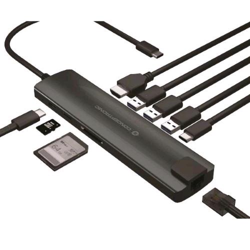 CONCEPTRONIC DONN06G ADATTATORE HUB MULTIFUNZIONALE 9-IN-1 USB-C 