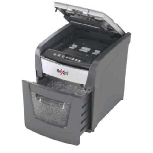 REXEL OPTIMUM AUTOFEED+ 50X DISTRUGGIDOCUMENTI A FRAMMENTO CESTINO 20LT CAPACITA' 50 FOGLI GRIGIO