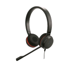 JABRA EVOLVE 20SE CUFFIE CON MICROFONO MS USB-C NERO ROSSO