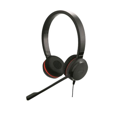 JABRA EVOLVE 20SE CUFFIE CON MICROFONO MS USB-C NERO ROSSO
