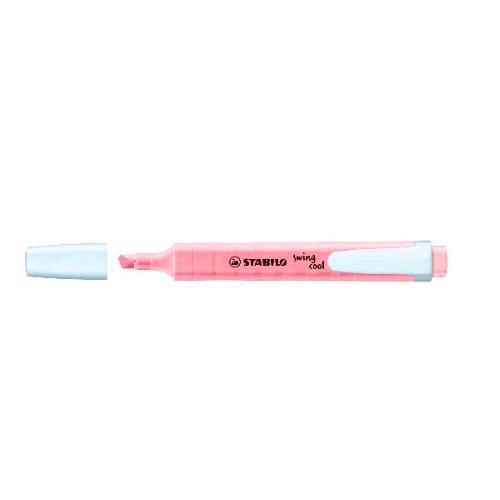 STABILO SWING COOL PASTEL EVIDENZIATORE PUNTA A SCALPELLO 1/4 mm FIOR DI CILIEGIO CONF 10 Pz.