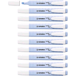 STABILO SWING COOL PASTEL EVIDENZIATORE PUNTA A SCALPELLO 1/4 mm AZZURRO NUVOLA CONF 10 Pz.