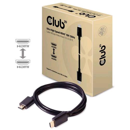 CLUB3D CAVO HDMI ULTRA HIGH SPEED 4K/120HZ 8K/60 HZ 1MT BLACK