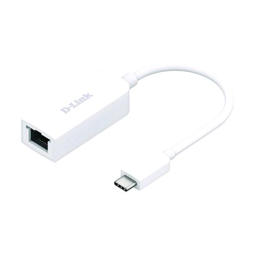 D-LINK DUB-E250 ADATTATORE DA USB-C A ETHERNET 2.5G DA USB-C A RJ45 2.5 GIGABIT LAN COMPATIBILE CON THUNDERBOLT 3 MAC OS E WINDOWS BIANCO