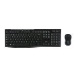 LOGITECH MK270 TASTIERA E MOUSE WIRELESS LAYOUT SPAGNOLO QWERTY NERO