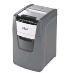 REXEL OPTIMUM DISTRUGGIDOCUMENTI AUTOMATICO A FRAMMENTI 44 LT 150 FOGLI NERO GRIGIO