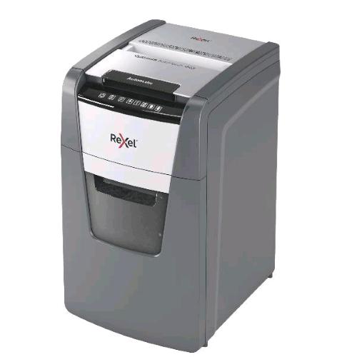 REXEL OPTIMUM DISTRUGGIDOCUMENTI AUTOMATICO A FRAMMENTI 44 LT 150 FOGLI NERO GRIGIO