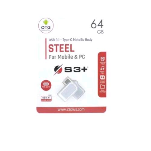 S3+ CHIAVETTA USB TIPO C 3.1 64 GB BIANCO ROSSO