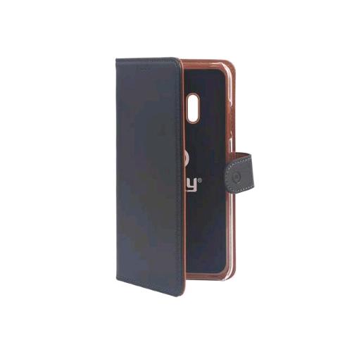 CELLY SAMSUNG GALAXY J4 2018 CUSTODIA A PORTAFOGLIO SIMILPELLE FLAP MAGNETICO NERO