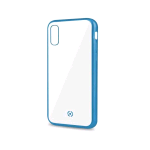 CELLY APPLE iPHONE XS MAX COVER IN TPU CON BORDI EFFETTO OPACO TRASPARENTE AZZURRO