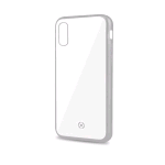 CELLY APPLE iPHONE XS MAX COVER IN TPU CON BORDI EFFETTO OPACO TRASPARENTE SILVER