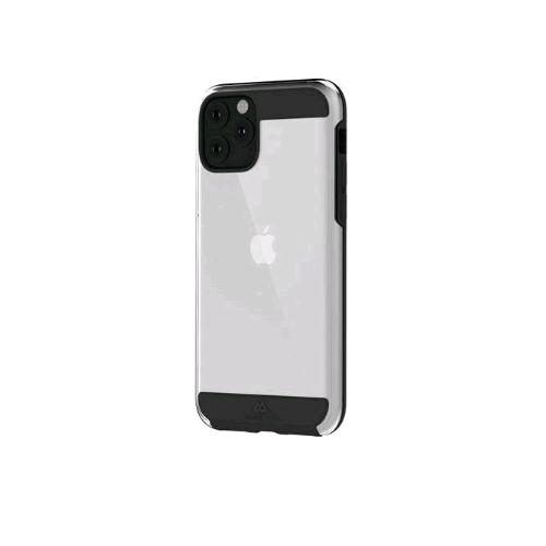 BLACK ROCK APPLE iPHONE 11 PRO MAX COVER IN TPU ANTI SHOCK ASSORBION TRASPARENTE/NERO