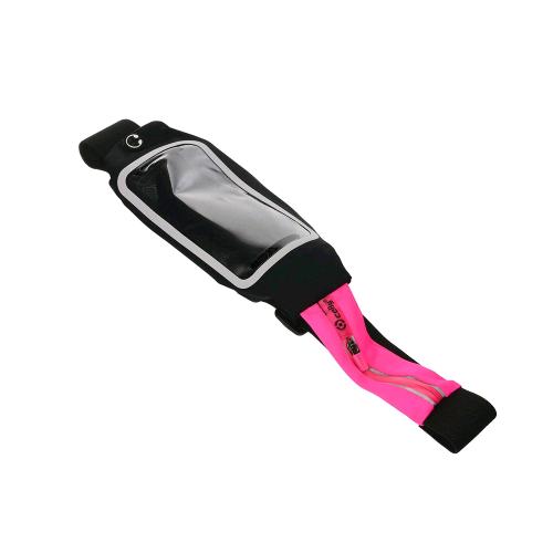 CELLY RUNBELT VIEW DUO CINTURA ELASTICA REGOLABILE UNIVERSALE PER SMARTPHONE FINO A 5'' NERO ROSA