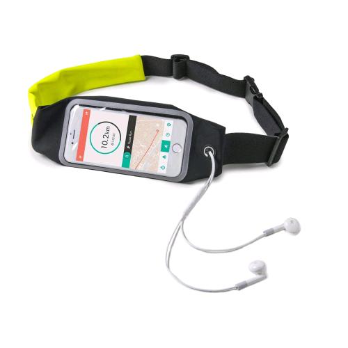 CELLY RUNBELT VIEW DUO CINTURA ELASTICA REGOLABILE UNIVERSALE PER SMARTPHONE FINO A 6.5'' NERO GIALLO