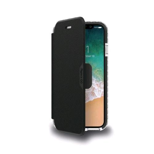 CELLY APPLE iPHONE XS/X CUSTODIA AD AGENDA IN TPU E FLAP MAGNETICO NERO