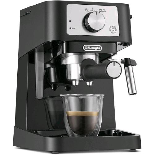 DE LONGHI EC260.BKG MACCHINA DA CAFFE' ESPRESSO MANUALE CAFFE' IN POLVERE CAPPUCCINATORE 1.100 W 1 LT ACCIAIO/NERO