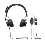 LOGITECH ZONE WIRED CUFFIE CON MICROFONO USB CERTIFICATE UC NERO