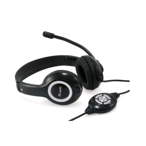 EQUIP  CUFFIA CON MICROFONO USB-A NERO