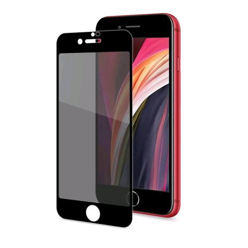 CELLY APPLE iPHONE SE 2020/8/7 PRIVACY FULL GLASS PROTEGGI SCHERMO IN VETRO TEMPERATO CON FILTRO PRIVACY NERO TRASPARENTE