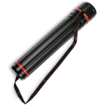 NIJI TUBO PORTADISEGNO IN PLASTICA ESTENDIBILE CON TRACOLLA DIAMETRO 10.5 CM LUNGHEZZA 76/120 CM NERO