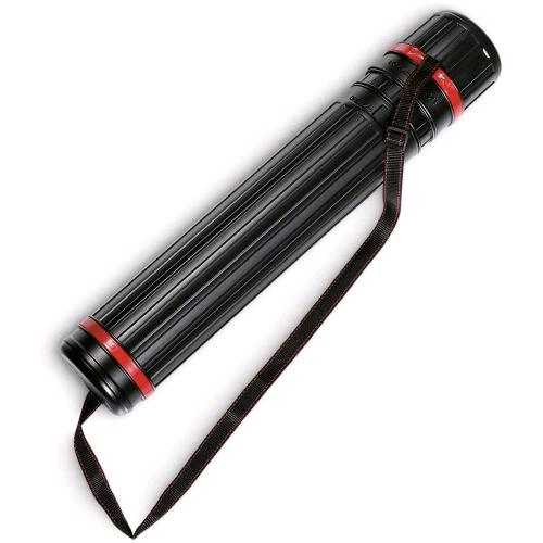 NIJI TUBO PORTADISEGNO IN PLASTICA ESTENDIBILE CON TRACOLLA DIAMETRO 10.5 CM LUNGHEZZA 76/120 CM NERO